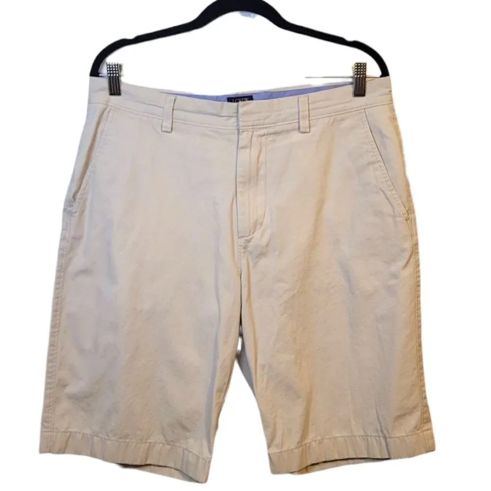 J. Crew Men's Light Khaki Rivington Chino Shorts Size 33W